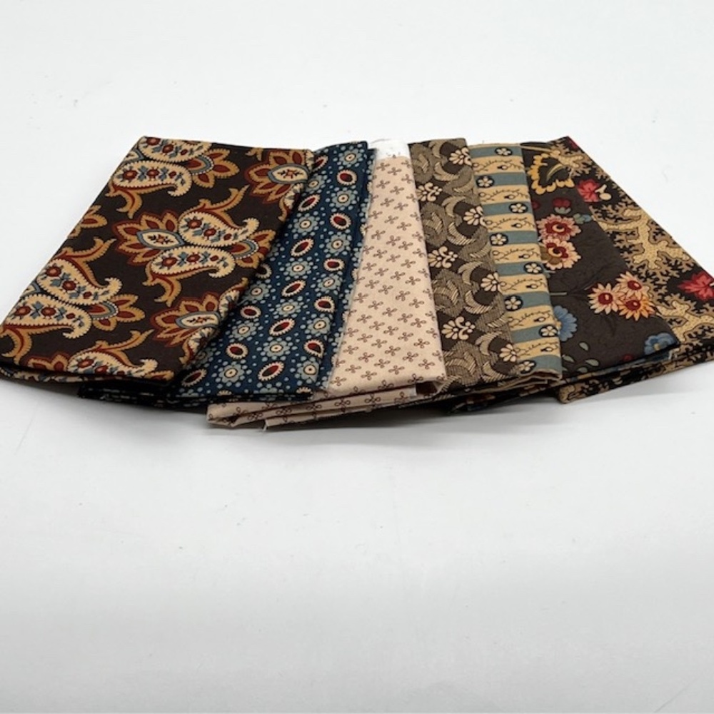 Fat Eighth Fabric Bundle #2 - 7 Pieces of 100% Cotton Print 9 x 22